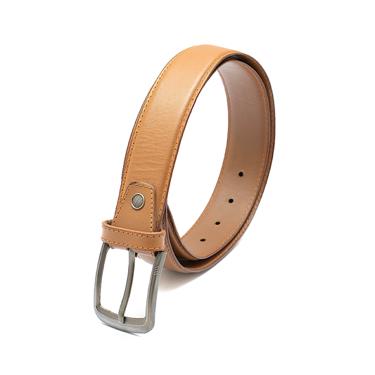 Classic Tan Genuine Leather Belt