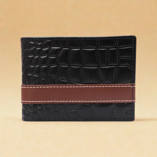 Croc Luxe Black Wallet