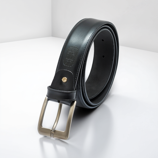 Classic Black Genuine Leather Belt