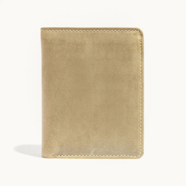 Desert Sand Suede Tri-Fold Wallet