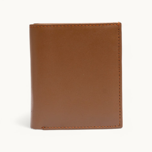 Classic Tan Leather Bi-Fold Wallet