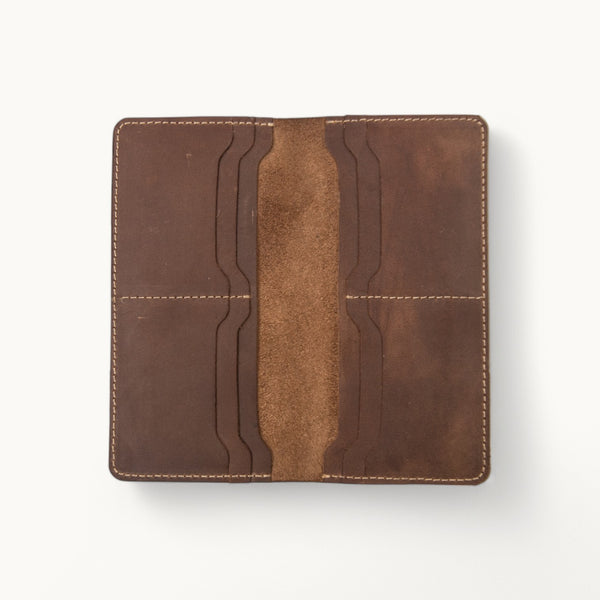 Rustic Ridge Crazy Horse Leather Long Wallet