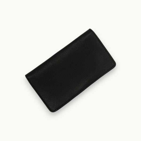 Classic Black Leather Long Wallet