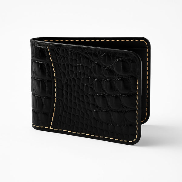 Black Croc - Premium Leather Wallet
